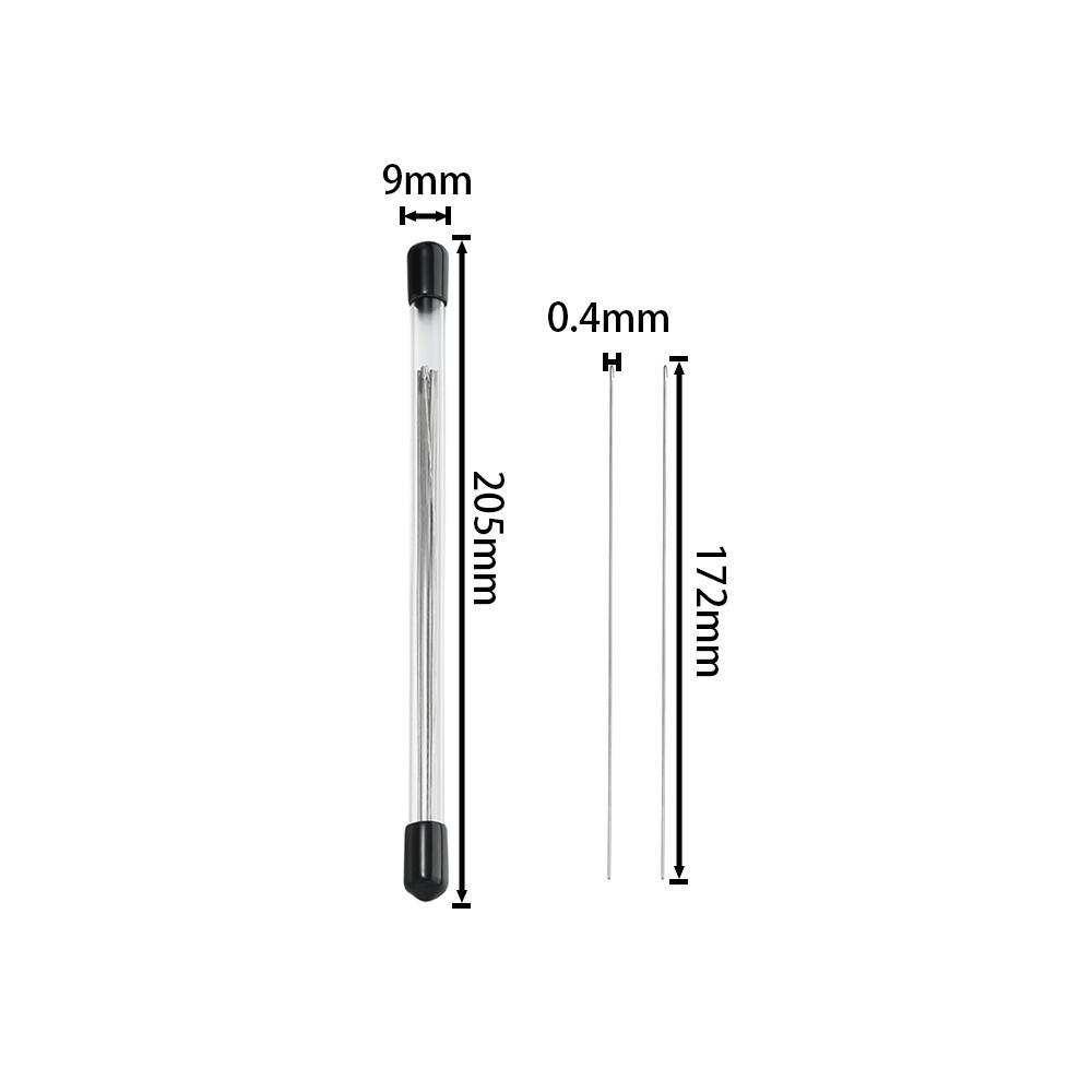 

2pcs/Box Beaded Needles with Steel Long Needles Side Threaded Hooks and Beads for DIY Handmade Jewelry Beading Tools Supplies