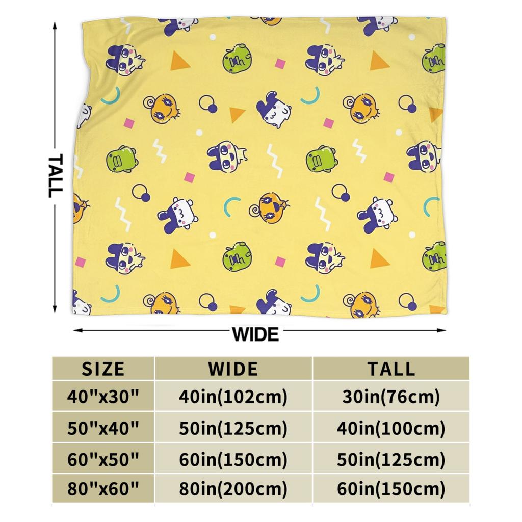 Soft Blanket Airplane Travel Tamagotchis Digital Pet Throw Blanket Flannel Bedspread For Outdoor Print Sofa Bed Cover