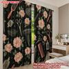 2D flat printing 2pcs Window Treatment Curtains Barber shop1 Digital Printed Polyester Drapes Festive Wall Decor Perfect for