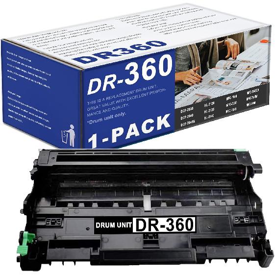 DR360 Compatible Drum Unit Replacement for Brother DR360 DR 360 to use with DCP-7040 DCP-7030 MFC-7840W MFC-7340 MFC-7440N HL-2140 HL-2170W HL-2150N