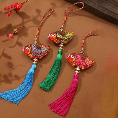 Soft Sequined Fish Sachet Pendant Cute Fish-shaped Car Bag Pendant Handmade Embroidery Sachet Pendant Hanfu Props