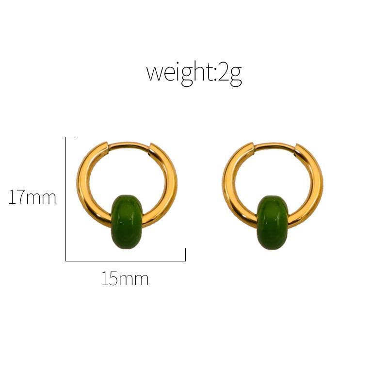 

The Same Titanium Steel Earrings, Abacus Bead Earrings, Design Sense, Temperament, Simple Personality Earrings