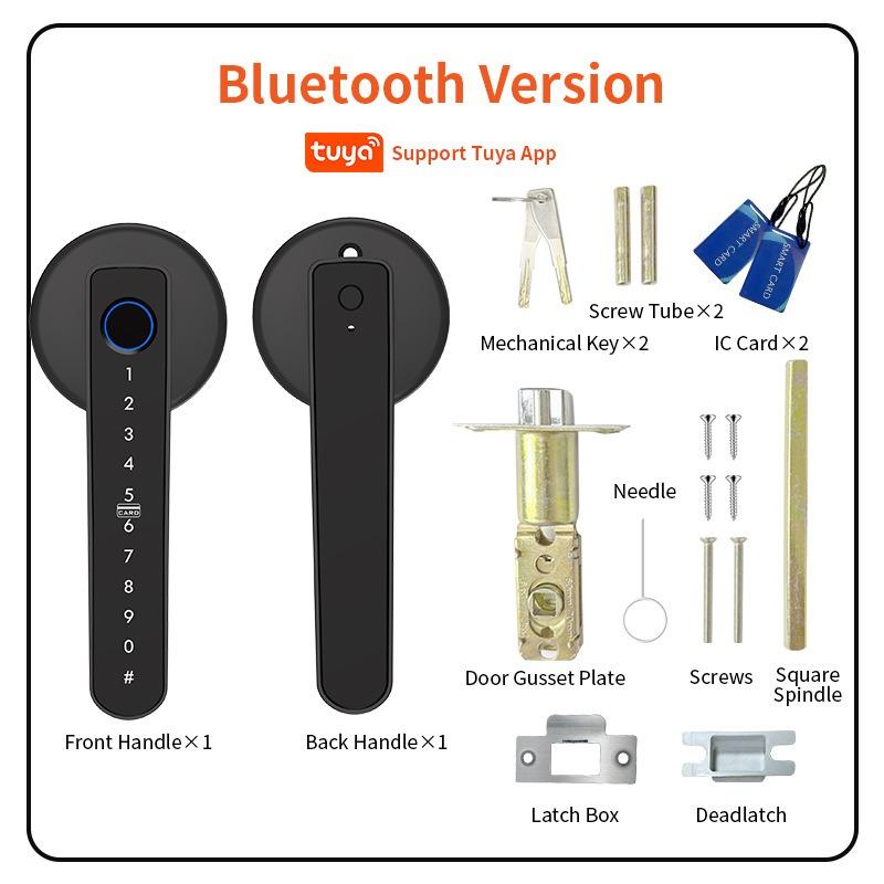 Inteligentny zamek do drzwi z czytnikiem linii papilarnych - Bezkluczykowe wejście z kodem PIN i klamką, Konstrukcja zapobiegająca podglądaniu dla bezpieczeństwa domu, Automatyczne blokowanie