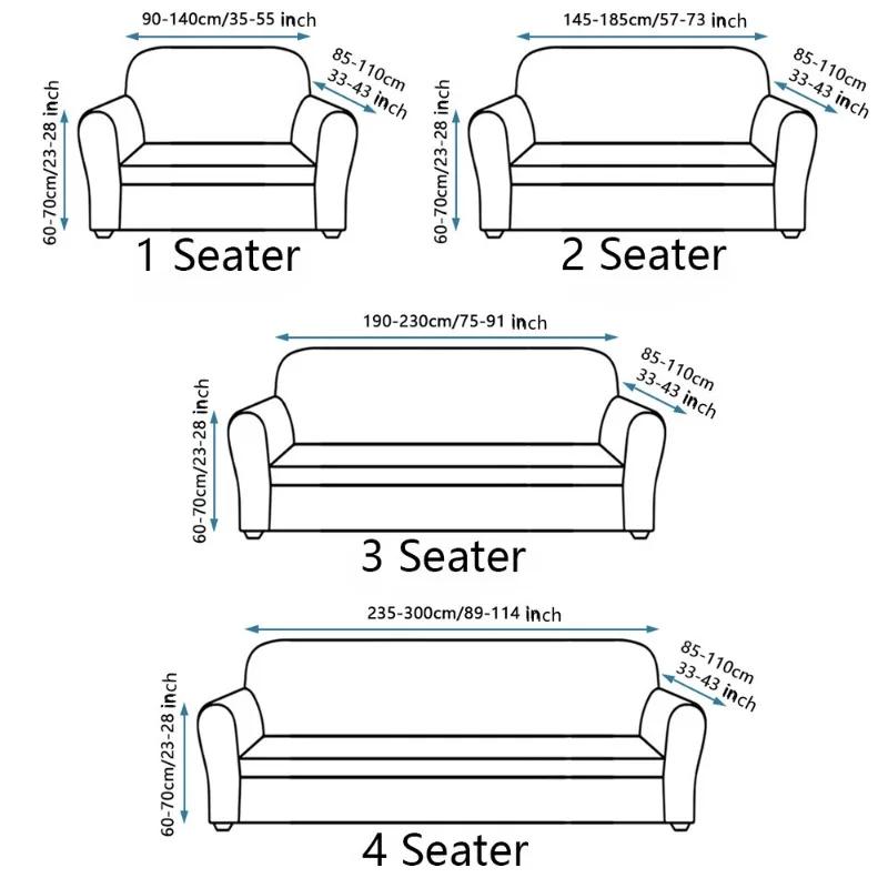 1/2/3/4 Seter Blomstertrykk Elastiske Trekktrekk Stretch Sofatrekk for Stue Hjørnesofatrekk Seksjonslenestoltrekk