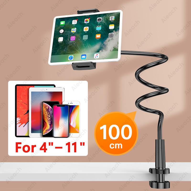 1PC Supporto per Tablet per Letto Scrivania Collo di Cigno Supporto per Tablet Flessibile Braccio Lungo Morsetto Porta Tablet da 11 pollici Per Smartphone Redmi Lenovo Pad