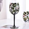 Hand-Painted European Crystal Wine Glass - Four Seasons Design for Home Decor