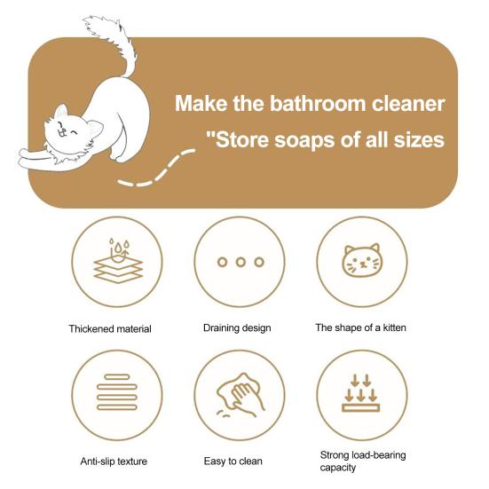 3/4Pcs Soap Dish with Drain High Strength Multipurpose Easy Cleaning