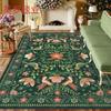 Plant Flower Pattern Living Room Carpet Retro American Decoration Sofa Coffee Tables Washable Rug Bathroom Kitchen Non-slip Mat