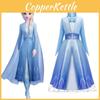 Exquisite Long Sleeve Frozen 2 Elsa Dress Snow Queen Cosplay Costume For Girls 3-10