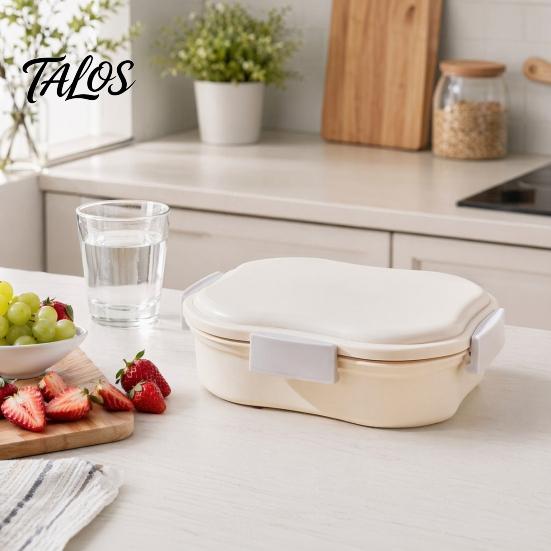 Healthy Lunch Box Snack Container, with Separate Compartments Design, Food-Grade PP Box, Built-In Ice Portable Layer Keeps Food Fresh Fruits