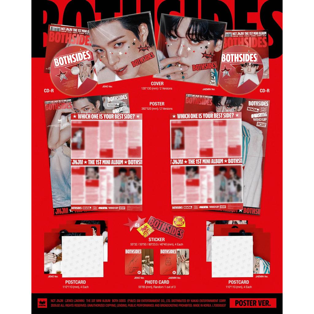 NCT JNJM - Mini Album Vol. 1 : BOTH SIDES [POSTER Ver.][Random 1 of 2 Sent]