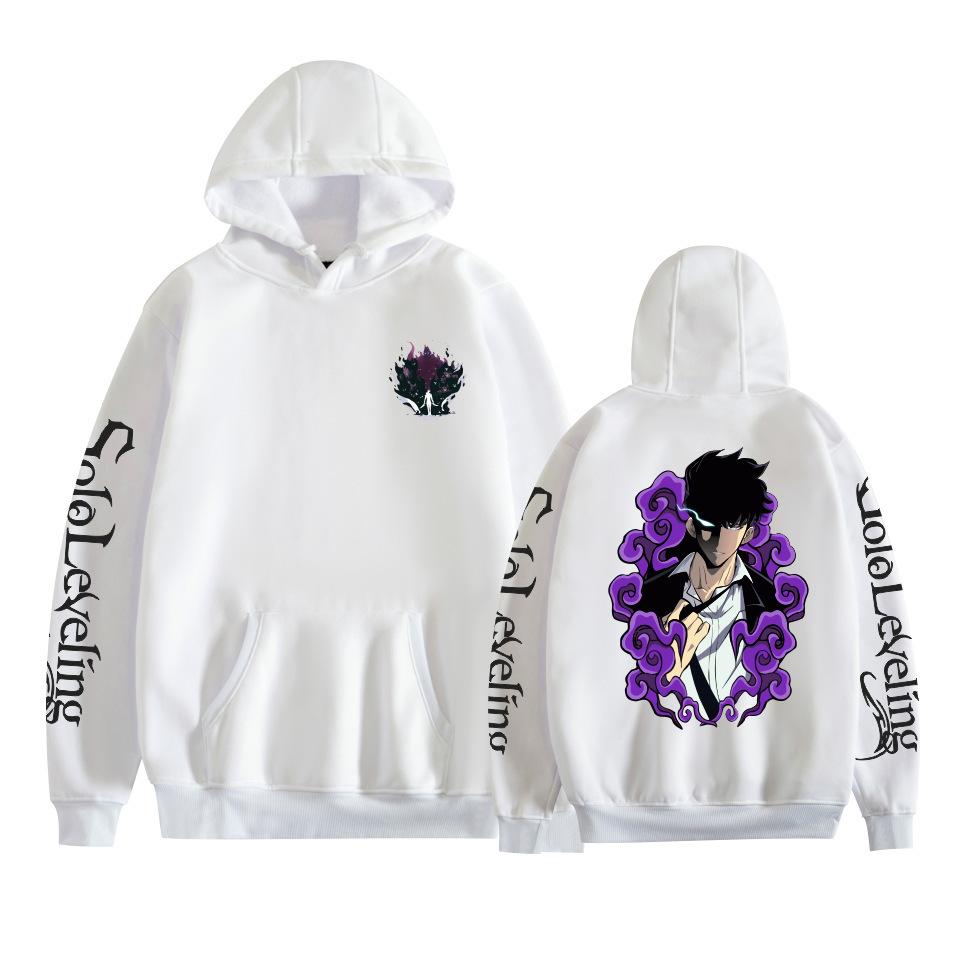 New Fashion Solo Leveling Hoodies Cartoon Printed Sweatshirts Casual Long Sleeve Tops for Men Women