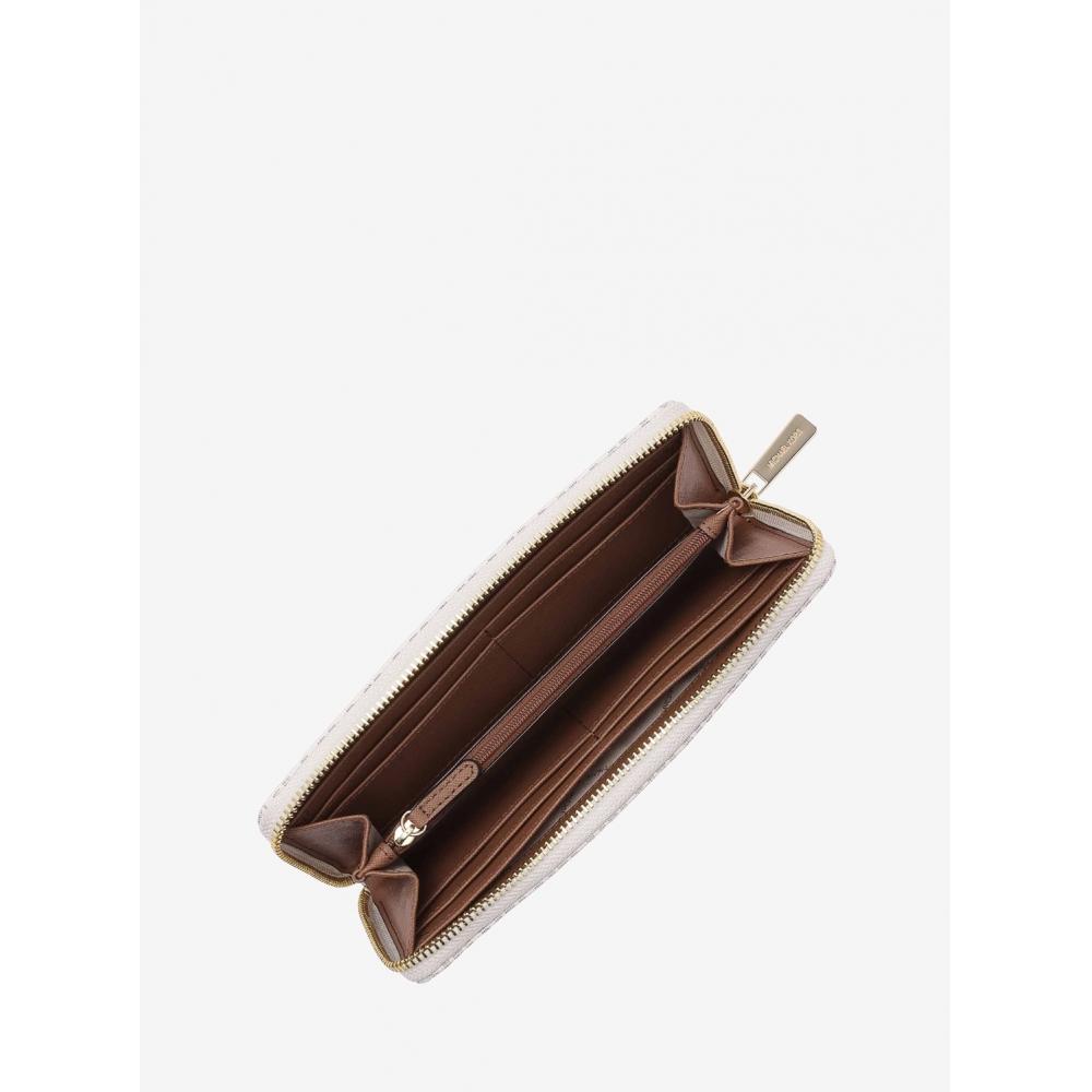 Michael Kors Jet Set Travel Continental Zip Wallet Large   Mk Signature 35f8gtve9b150 Vanilla