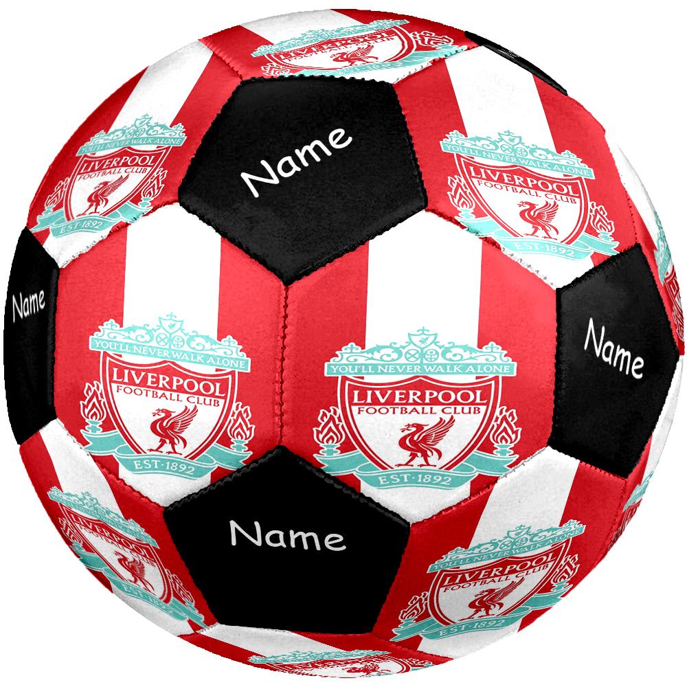 Individuell beschriftbarer Fußball im Thema Liverpool Football Club, Größe 5, Geeignet für Spiele in der Halle und im Freien, ein Geschenk für jeden geeignet.