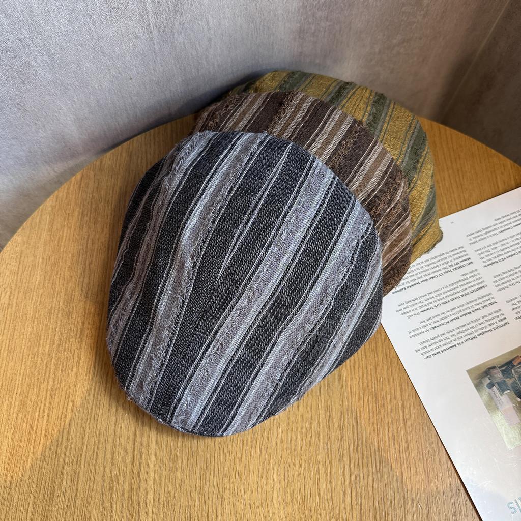Vintage Retro Cotton Linen Flat Cap With Sun Protection For Women Autumn Winter