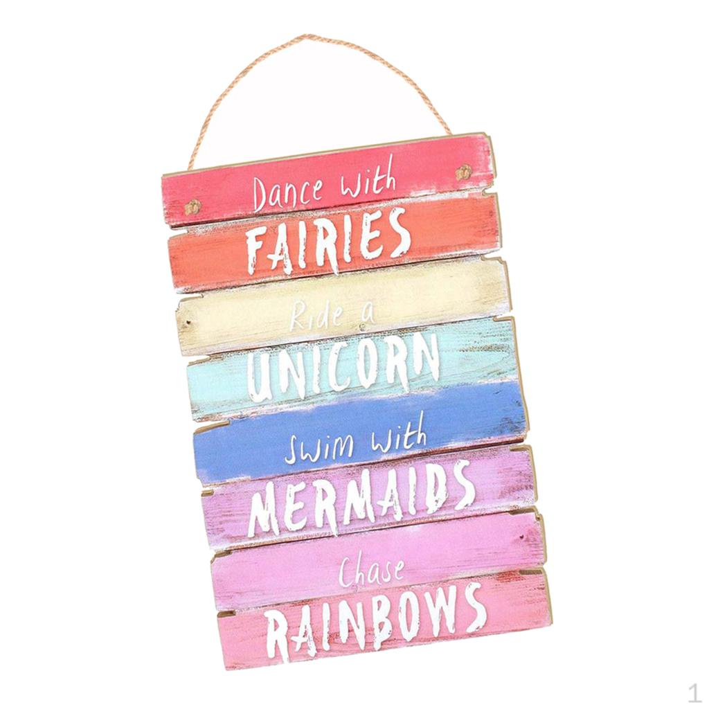 

Multicolored Decorative Hanging Plaque Made of Wood