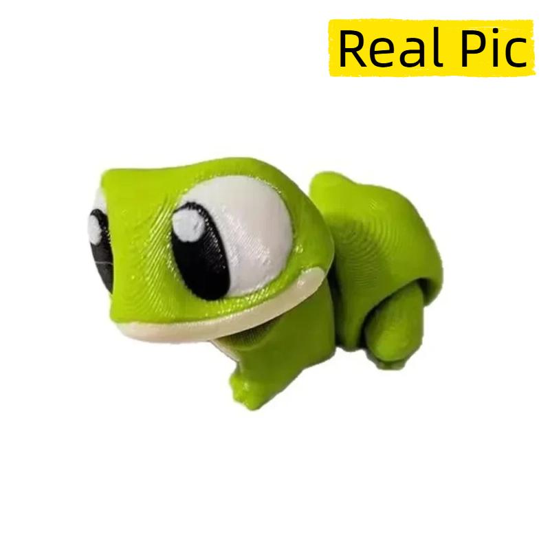 3D Printed Frog Car Ornaments With Realistic Colorful Color-changing Eyes - Perfect For Car Dashboard, Artist Desktop Decoration