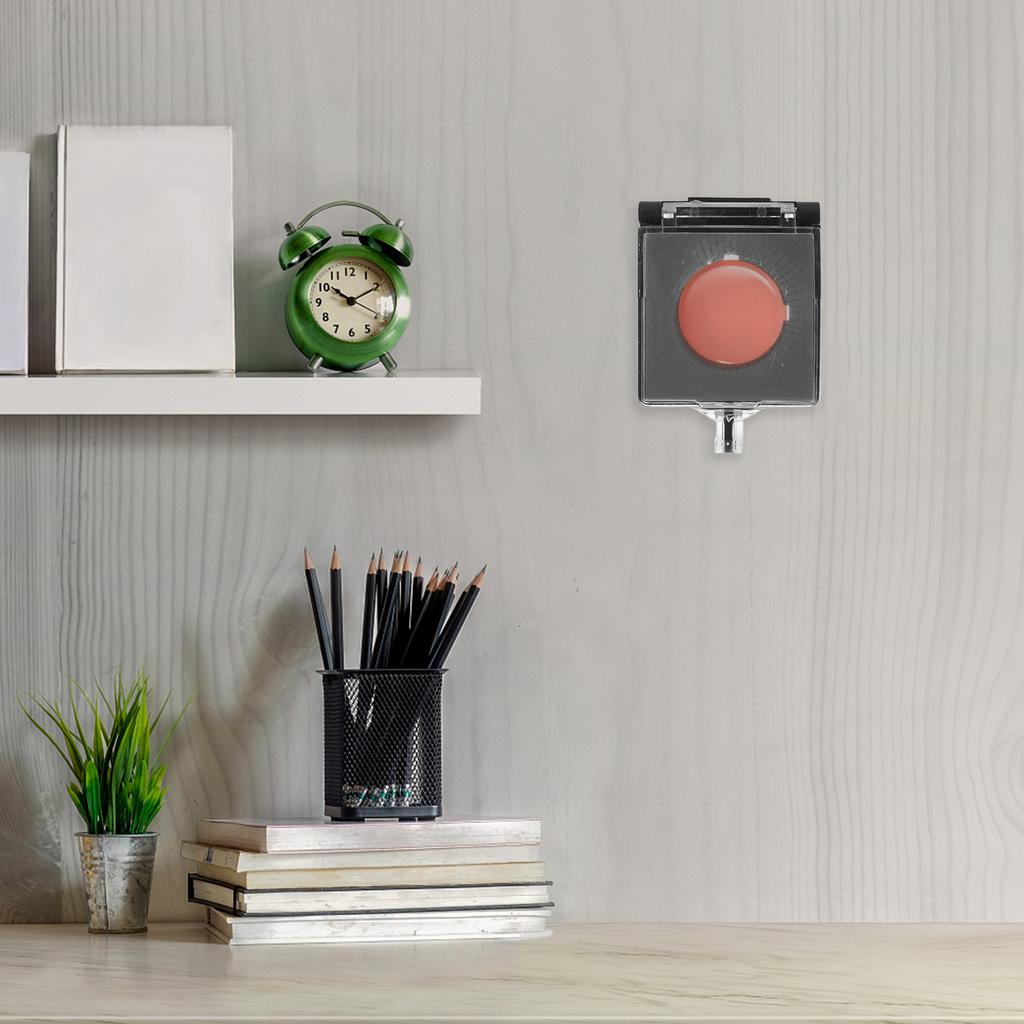 1pcs Button Protective Cover Abs Compact Design For Home Office Industrial Use Push Button Safety Cover Flip Guard