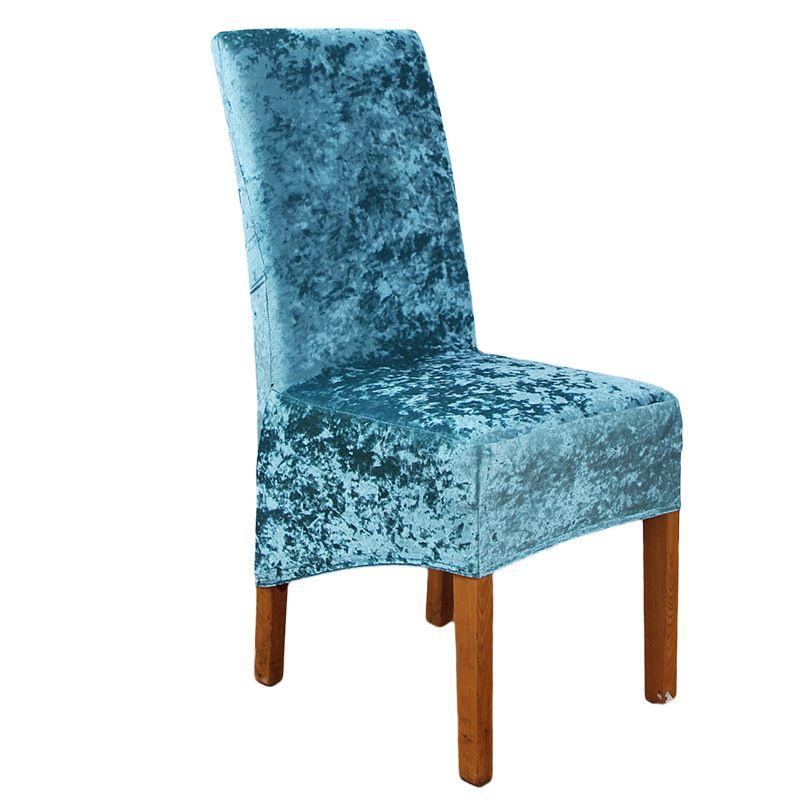 Stylish Crushed Velvet Dining Chair Covers With Secure Fit And Quick Recovery Stretch