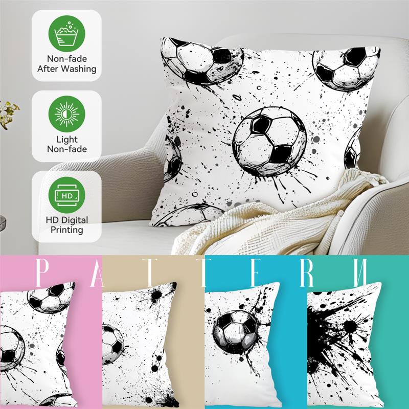 Football Soccer Cushions Pillowcase Printed Polyester 45X45Cm Throw Pillow Cover Decorative Sofa Cushion Pillowslip Home Decor