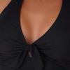 One Pieced Swimsuit for Women Breathable Swimwear Solid Color Contrasting Bathing Suit Beachwear Backless Design