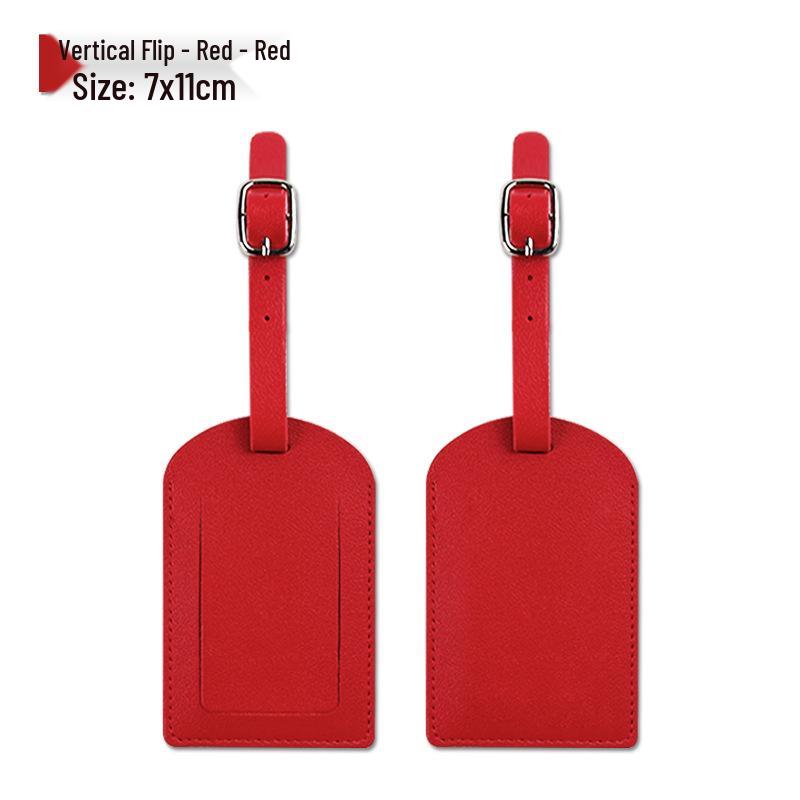 PU Leather Luggage Tag & Anti-lost Boarding Pass Holder with Logo