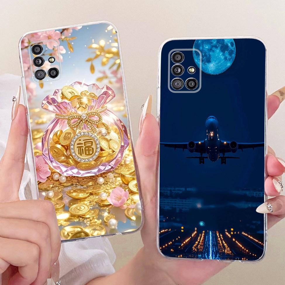 For Samsung A51 5G Clear Case A516F Cute Cat Fashion Butterfly Funny Painted Cover For Samsung Galaxy A51 5G Casing A516B