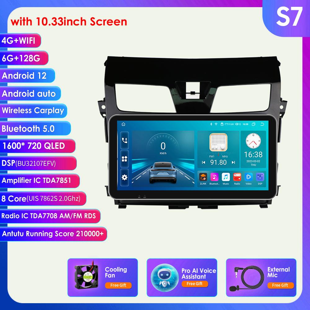 

Carplay 4G-LTE 2Din Android Automotivo для Nissan Altima Teana 3 2013 2014 2015 Автомобильный радиоприемник Мультимедийный видеоплеер Навигация GPS Интеллектуальный экран S7 8Core 6G 128G