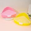 Yousheng Small Pet Toilet High Fence Detachable Hollow Platform Easy Cleaning Rabbit Litter Pan Animal Potty Trainer Bunnies Corner Toilet Box Ferret