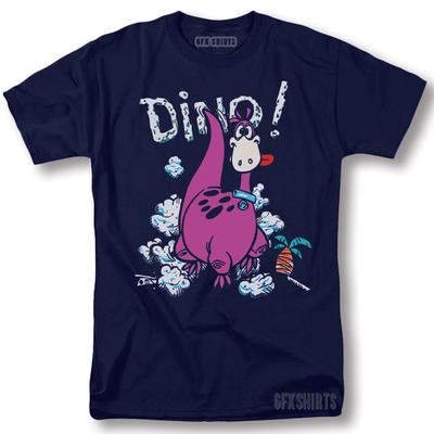 Flintstonų Deno marškinėliai Klasikinis animacinis filmas Retro Vintažinis grafinis dizainas T-shirt