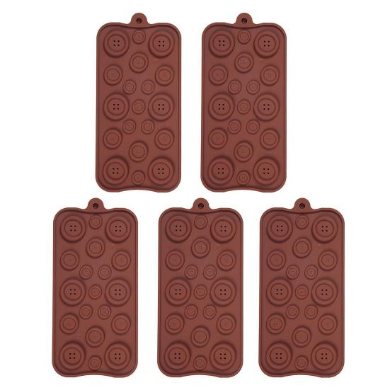 Home Baking Gadgets 19-Hole Silicone Button Molds, Three Sizes DIY Cake Decorating Tray, Cookie Molds Flexible Easy Release for Chocolate And