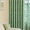 1PC LOZUJOJU Rural Style Summer Green Flower Printed Curtainsh Full Blackout Curtains for Bedroom Living Room Balcony Window for Home Decor