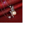 Shining Diva Fashion Long Chain Angel Wings Pendent for Women and Girls (Silver)