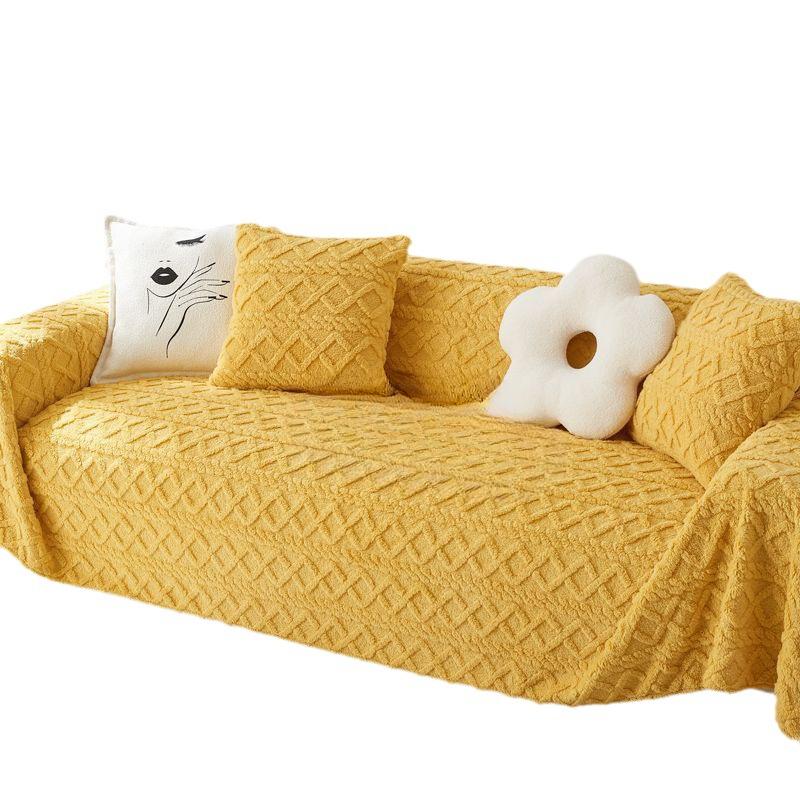 Sofa Cover Cloth Full Covered Winter Plush Sofa Towel Ins Style All-Inclusive Sofa Cover Sofa Cover Sofa Cushion Thickened
