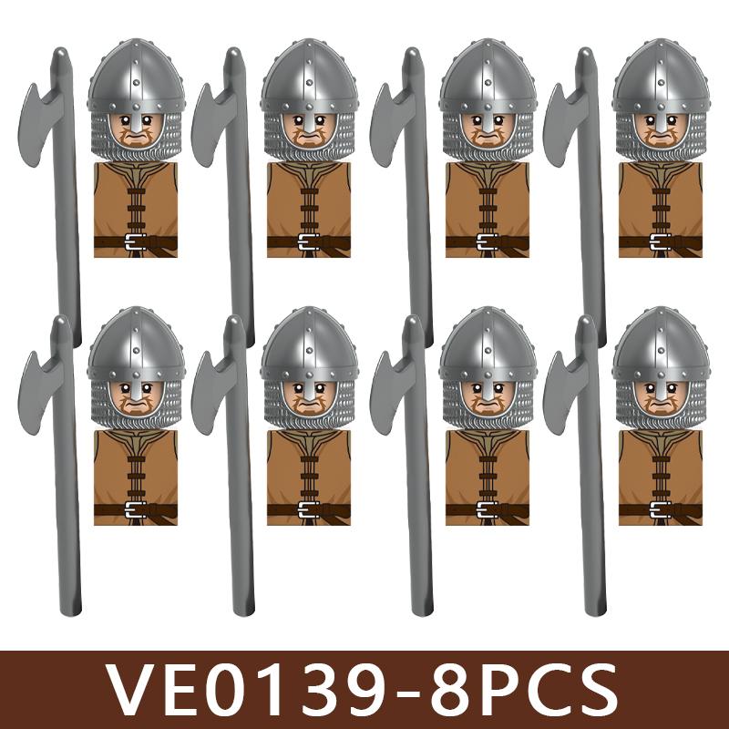 Castello Medievale Cavalieri Soldato Figure Blocchi da Costruzione Fanteria Legione Impero Guerriero Arco Spada Casco Milizia Mattoncini Giocattolo Regali
