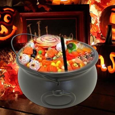 Halloween Party Supplies 12" Black Witches Cauldron Kettle for Candy Dispensing