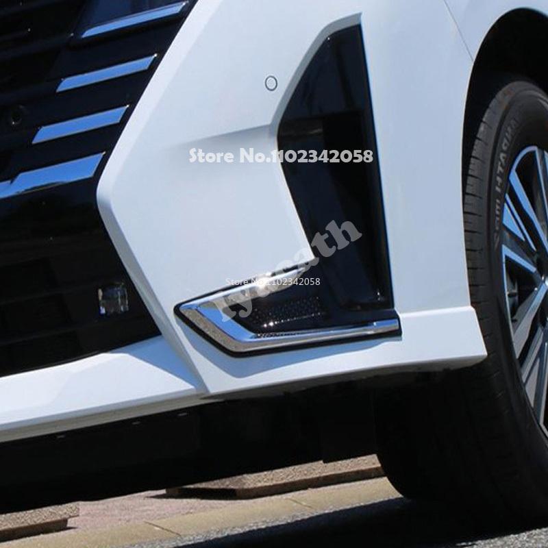 For Nissan SERENA C28  2024 ABS chrome Front bumper air intake spoiler decorative frame front fog light lamp cover sticker