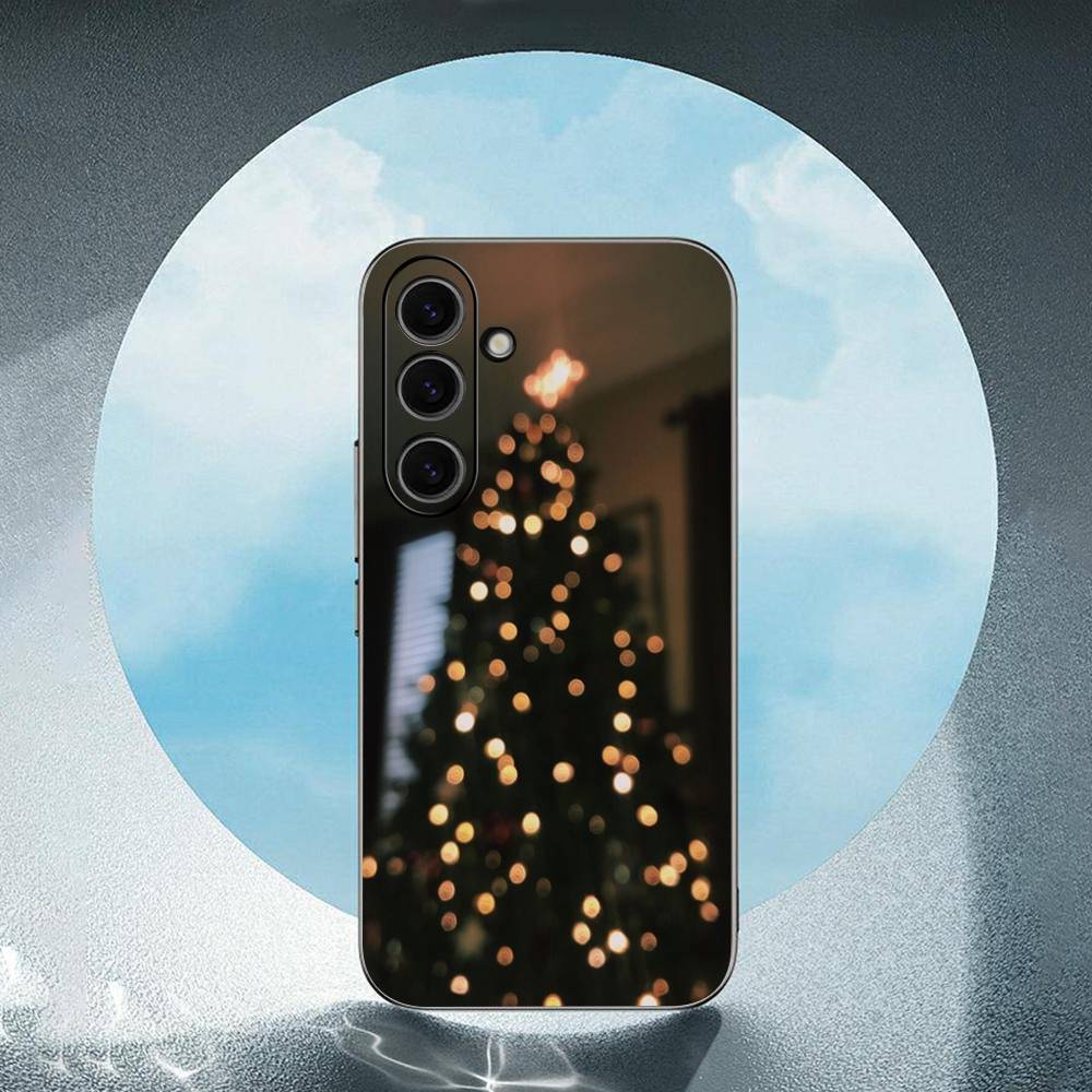 

Landscape Winter Light Luxury Black Phone Case For Samsung Galaxy S23 S24 S25 Ultra S22 Plus S21 SamsungS21plus
