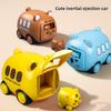 Cute Cartoon Tiger Bear Rabbit Design Inertia Catapult Bus Toys Children