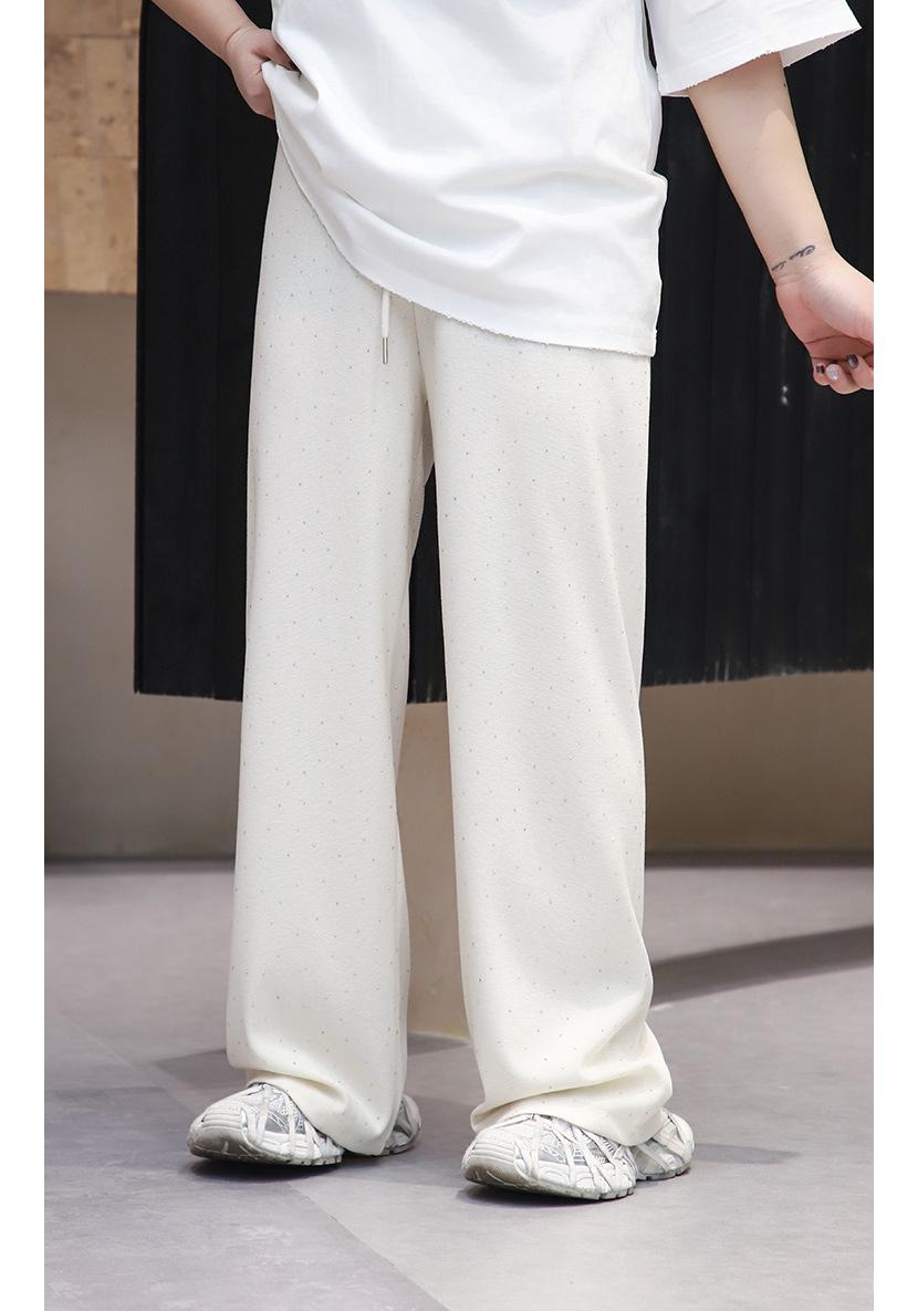 

Spring Rhinestone Wide-Leg Knit Pants - Multi-Color, Plus Size, Loose Fit Women s Clothing 5XL (recommended weight 200-240 jin)