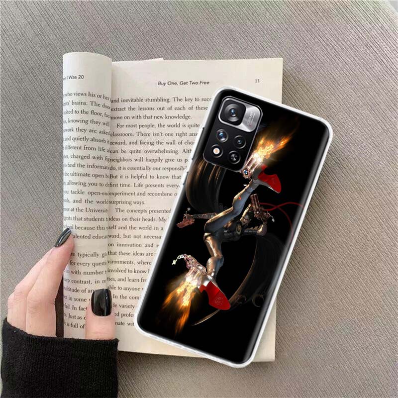 Bayonetta Phone Case For Redmi Note 13 12 Pro Plus 14 15 Pro 5G 11 11T 11E 11S 10 Pro 10S 9 9S Cover Cell Clear TPU Capa Cases S