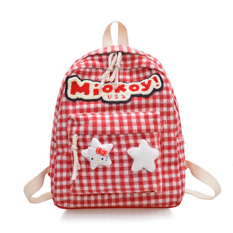 

Повседневный рюкзак 2025 новый тренд модный легкий рюкзак школьная сумка для начальной школы one size fits all красный