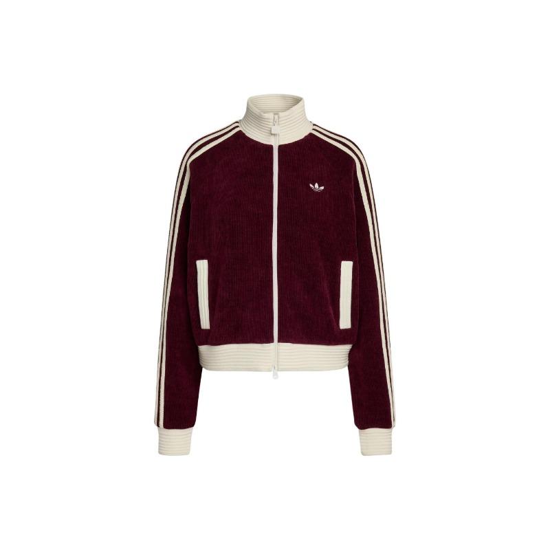 adidas Originals Velour Knit Track Jacket Maroon Unisex KS0400 XS