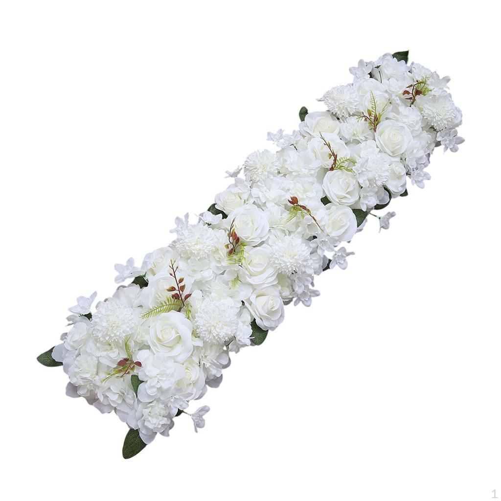 Artificial Rose Floral Panel for Table Centerpiece And Wedding Reception Silk Flower Decor