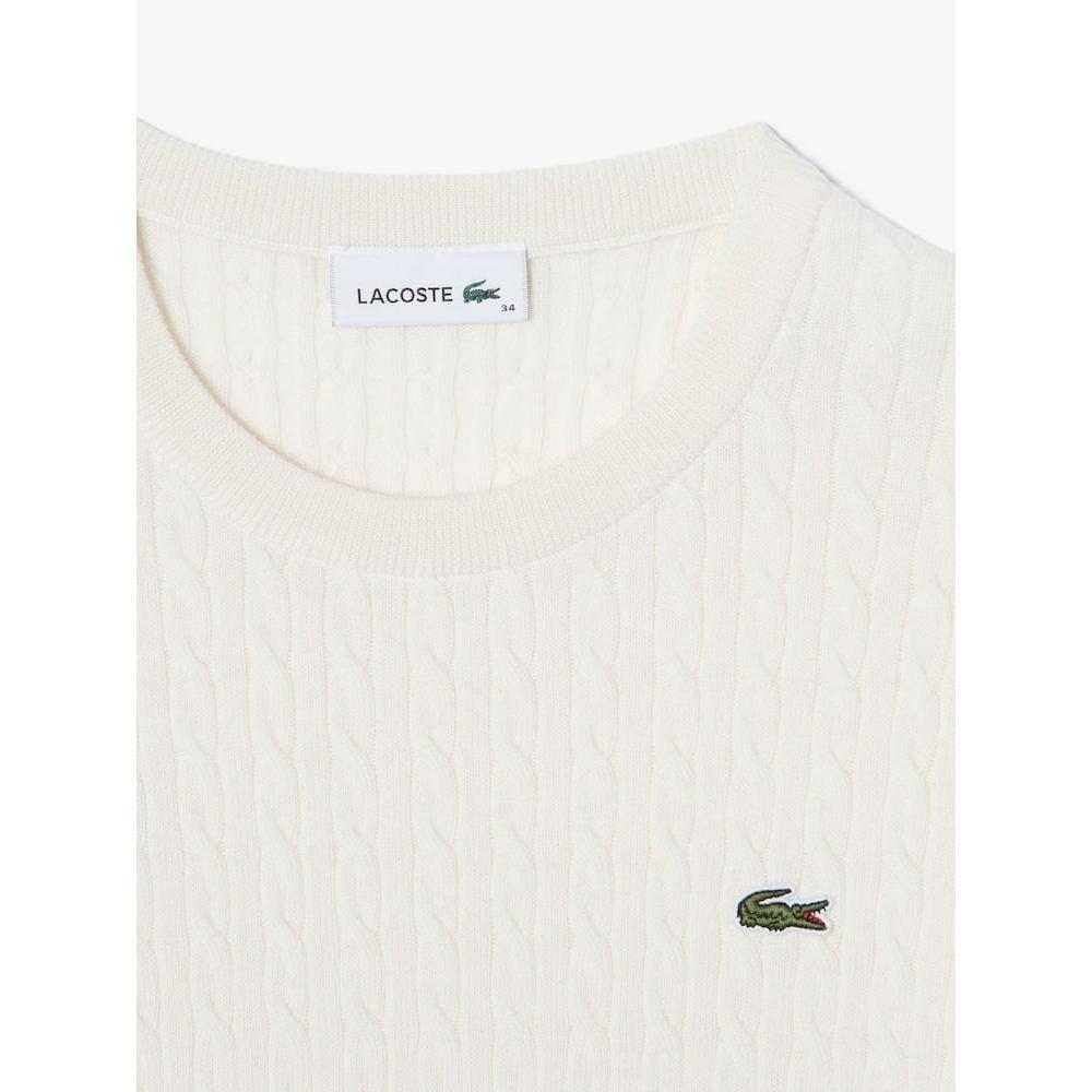 LacoSte Women S Cable Crewneck Sweater Af073e 54n Xfj q2nAf073e 54nXfj