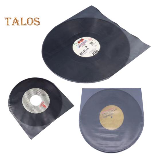 50Pcs Vinyl Record Inner Sleeves Dustproof Scratch-Resistant Anti-Static Plastic Round Bottom EP Protective Sleeves