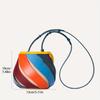 2025 Luxury Designer Handbag New Fashion Rainbow Design Geometric Hollow Out Bucket Tote Bag Cylindrical Shoulder Crossbody Bag