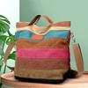 Multicolor Canvas Bag Fashionable Comfortable Casual Large Capacity Crossbody Bag for Women Female Multicolor Free Size