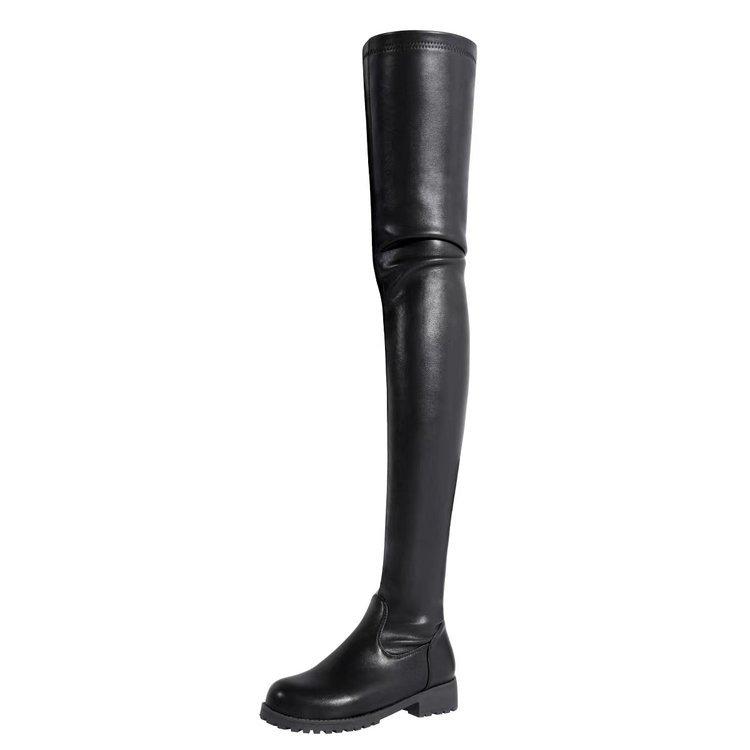 

New Punk Style Women s Boots Large 35-44 Sexy Over the Knee Boots Women s Winter Shoes Thick Bottom Middle Heel Tall Boots Black 44