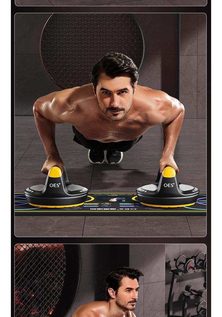 Portable Multi-functional Rotatable Push-up and Abdominal Trainer Board